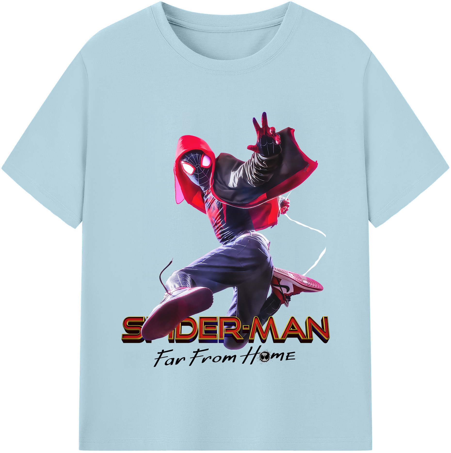 Spider Man スパイダーマン 綿100％半袖Tシャツ（フロントプリント）
